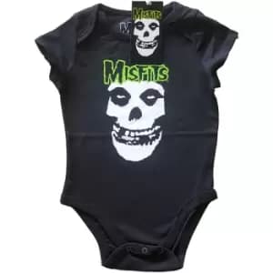 Image of Misfits - Skull & Logo Kids 12 Months Baby Grow - Black