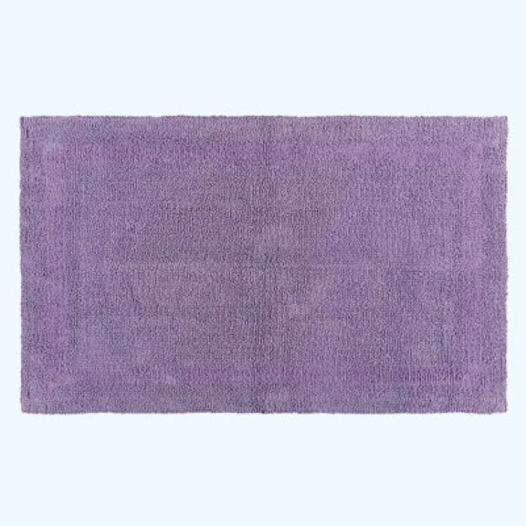 Image of Homescapes Luxury Reversible Cotton Bath Mat - Lilac