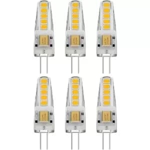 Image of 1.8W LED G4 Mini Bulb Warm White Size Ø10x37mm (Pack of 6)