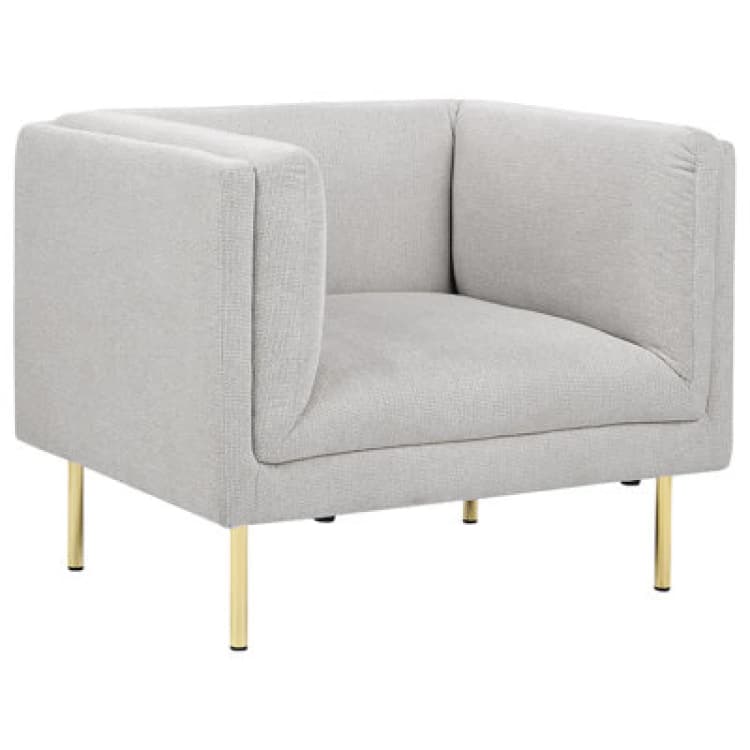 Image of Beliani Modern Fabric Armchair Grey Moen