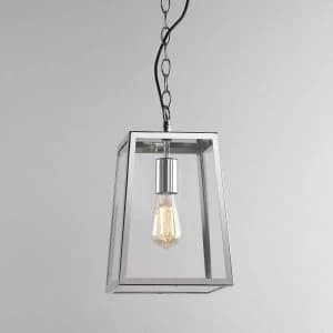 Image of Outdoor Pendant Light Polished Nickel, E27