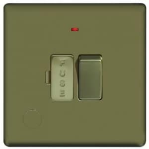 Image of Wickes 13A Switched Fused Socket + LED Screwless Flat Plate Pearl Nickel