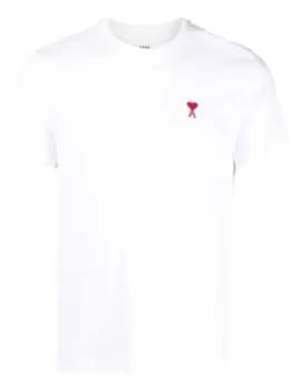 Image of AMI PARIS Ami De Coeur Logo T-Shirt White