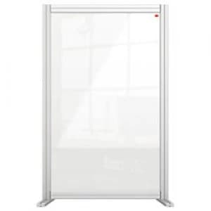 Image of Nobo Premium Plus Protection Desk Sneeze Guard Plexiglass Acrylic Transparent 1000 x 600 x 400 mm