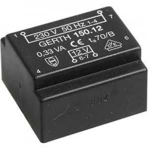 Image of PCB mount transformer 1 x 230 V 1 x 24 V AC 0.35 VA 14 mA