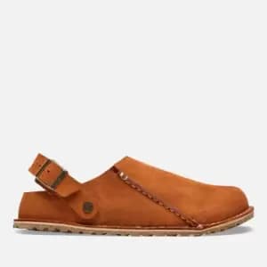 Image of Birkenstock Mens Lutry Premium Suede Slippers - Mink - UK 7.5