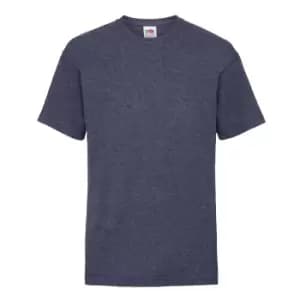 Image of Fruit Of The Loom Childrens/Kids Unisex Valueweight Short Sleeve T-Shirt (3-4) (Vintage Heather Navy)