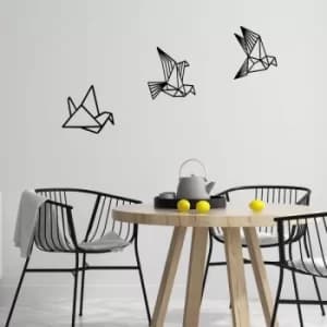 Image of Oragami Black Decorative Wooden Wall Accessory