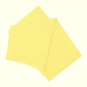 Image of Belledorm 200 Thread Count Cotton Percale Flat Sheet (Kingsize) (Lemon)
