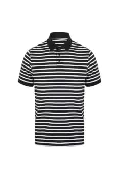 Image of Striped Jersey Polo Shirt