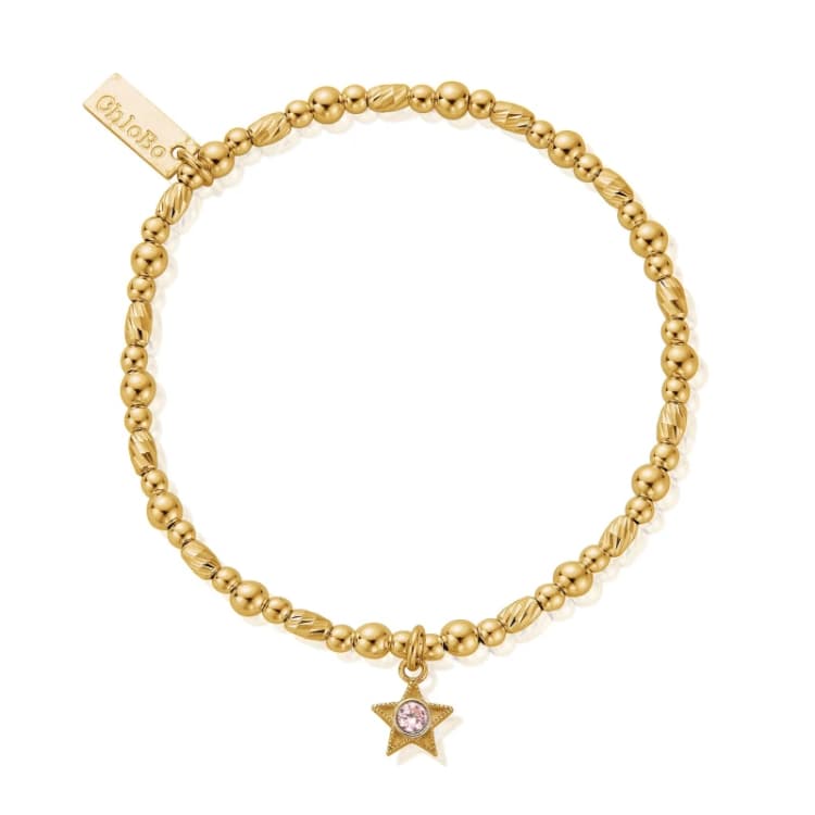 Image of ChloBo GBBCB3499 October Birthstone Bracelet - 18ct Gold Jewellery