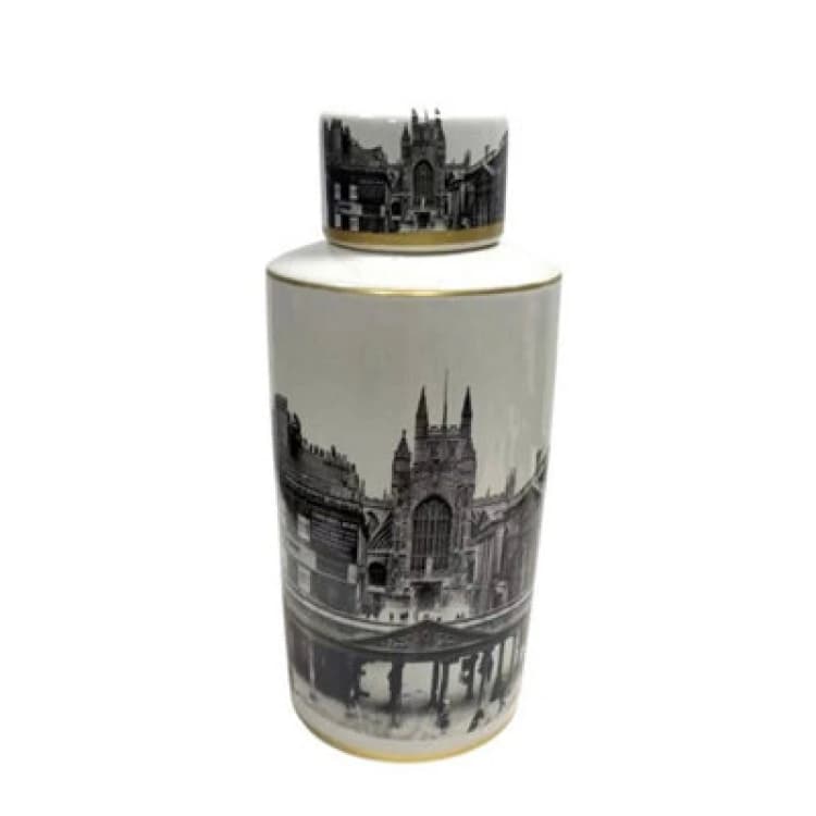 Image of Jar with Lid - Ceramic - L14 x W14 x H36cm MinsterStylishLivingLtd875