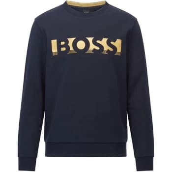 Image of Boss Salbo 1 Crew Sweater - Blue