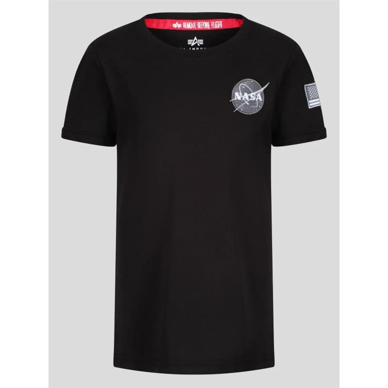 Image of Alpha Industries Space Shuttle T Shirt Black 03 male 9-10 Yrs