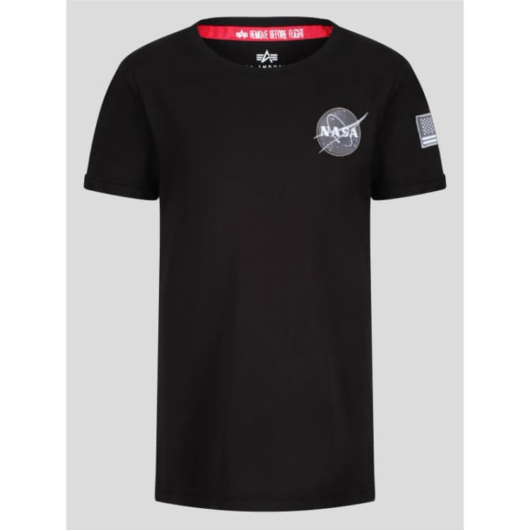 Image of Alpha Industries Space Shuttle T Shirt Black 03 male 9-10 Yrs