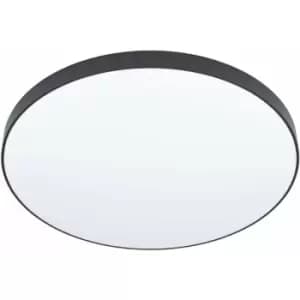 Image of Loops - Flush Ceiling Light Colour Black Shade White Plastic Bulb LED 36W Included