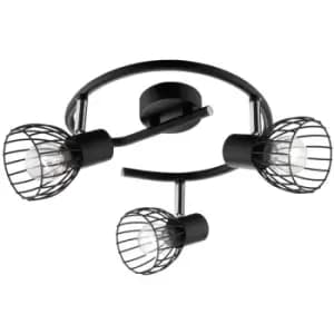 Image of Netlighting Merano Fairfield 3 Light Ceiling Spotlight Clusters Matt Black Metal