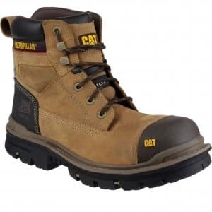 Image of Caterpillar Mens Gravel Safety Boots Beige Size 10