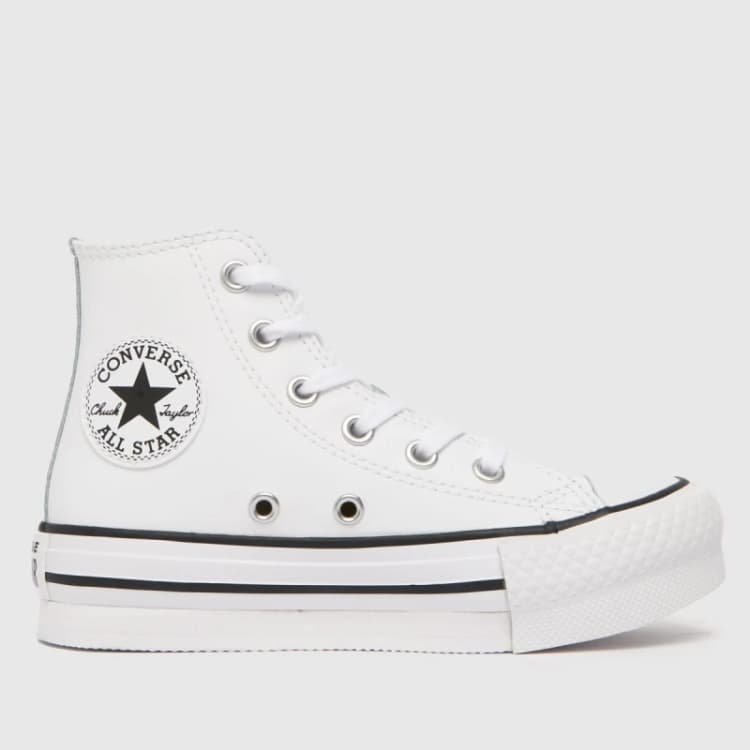 Image of Converse white all star eva lift hi Junior trainers White UK 13 (EU 31½)