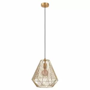 Image of Eglo Gold Geometric Single Pendant