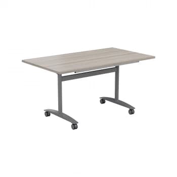 Image of Tilting Table 1400 X 800 - Grey Oak Top and Silver Legs