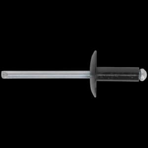 Image of Sealey Large Flange Black Aluminium Rivets 4mm 10mm Pack of 200
