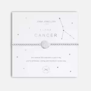 Image of Joma Jewellery Womens A Little Cancer Silver Bracelet Stretch - Silver