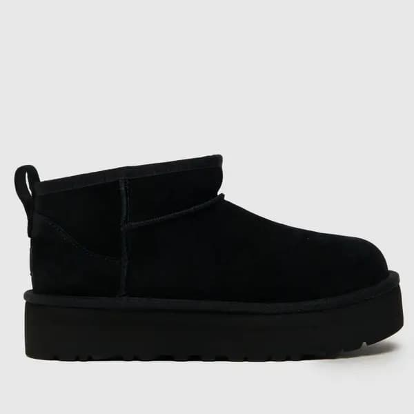 Image of UGG Black classic ultra mini platform Junior boots Black UK 1