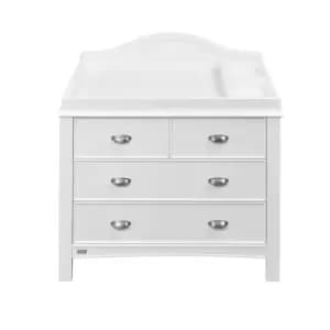 Image of White Changing Unit with Drawers and Towel Rail - East Coast Toulouse