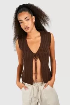 Image of Crochet Knitted Waistcoat