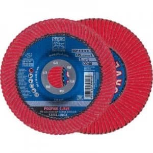Image of PFERD 67689066 POLIFAN-serrated washer PFR 125-L CO 60 SGP CURVE STEELOX Diameter 125mm 10 pc(s)