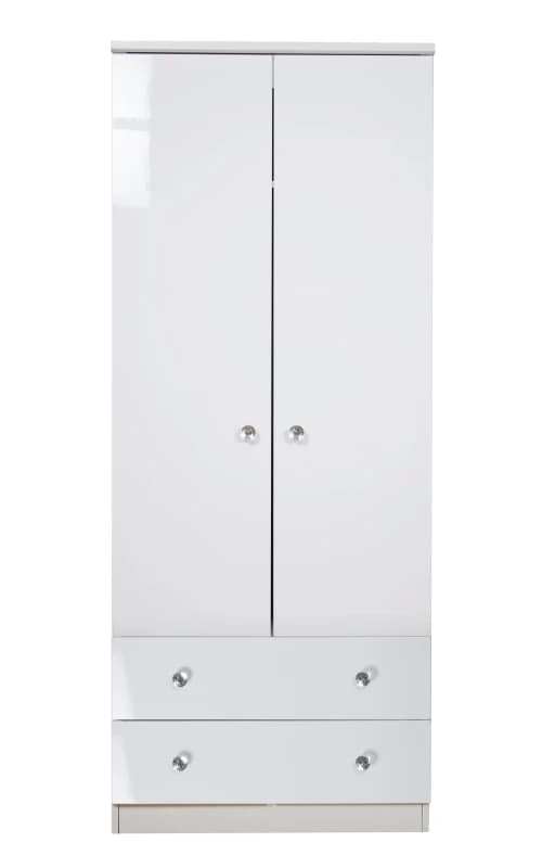 Image of Ready Assembled 2 U Broadway 2 Door 2 Drawer Wardrobe with Sensor light(Ready Assembled) White