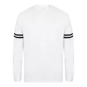 Image of Skinnifit Unisex Adults Drop Shoulder SF Logo Sweatshirt (XS) (White)