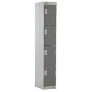 Image of Four Compartment Locker D300mm Dark Grey Door MC00021