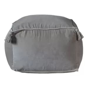 Image of Furlo Silver Velvet Pouffe Silver