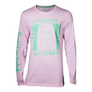 Image of Rick And Morty - Japan Pickle Mens Large Long Sleeved Shirt - Pink