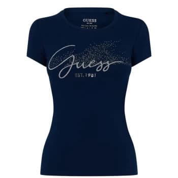 Image of Guess Short Sleeved Chloe T Shirt - Blue