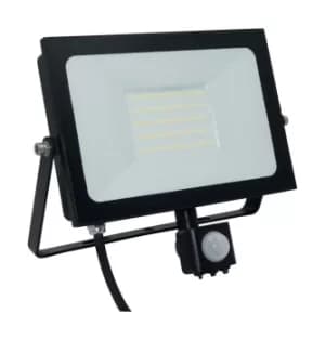 Image of Phoebe LED Floodlight 50W (200W Eqv) Cool White PIR Sensor Black IP66