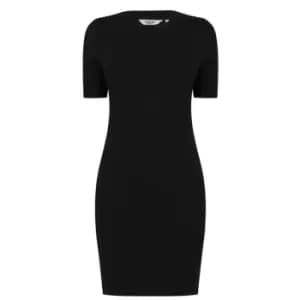 Image of Firetrap Heavy Ribbed Bodycon Mini Dress - Black