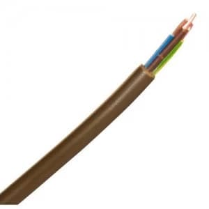 Image of Zexum 0.5mm 3 Core PVC Flex Cable Gold Round 2183Y - 10 Meter
