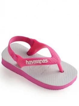 Image of Havaianas Baby Girls Flip Flop Sandals - Pink, Size 6 Younger