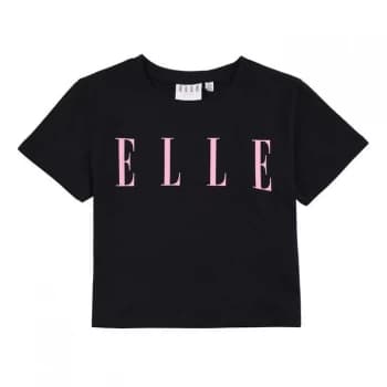 Image of Elle Elle Cropped T Shirt - Black