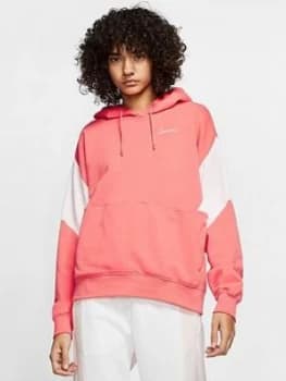Image of Nike Nsw Colourblock Pullover Hoodie - Ember