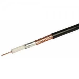 Image of Labgear Black Single 1mm CCS 75Ohm RG6 Digital Satellite Aerial Cable With Foam Filled PE Aluminium Foil and Copper Braid 27600F/27615F - 100 Meter