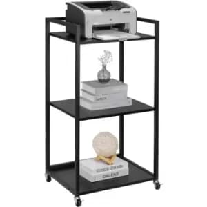 Image of Vevor - Printer Stand with Wheels, Height Adjustable 3 Tier Printer Stand, Printer Cart with Storage Shelves for Printer, Scanner, Fax, Home Office
