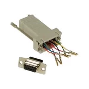 Image of C2G RJ45/DB9F Modular Adapter Red
