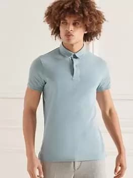 Image of Superdry Studios Polo Shirt, Light Blue, Size L, Men