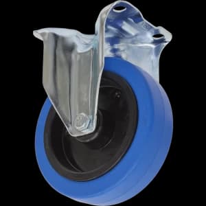Image of Sealey Fixed Plate Castor Blue Elastic 125mm