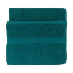 Image of Loft Combed Cotton Bath Towel Teal
