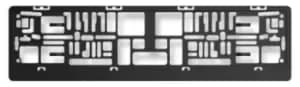Image of ARGO Number plate holder Black CATALUNYA CZARNA Number plate surround,Licence plate frame